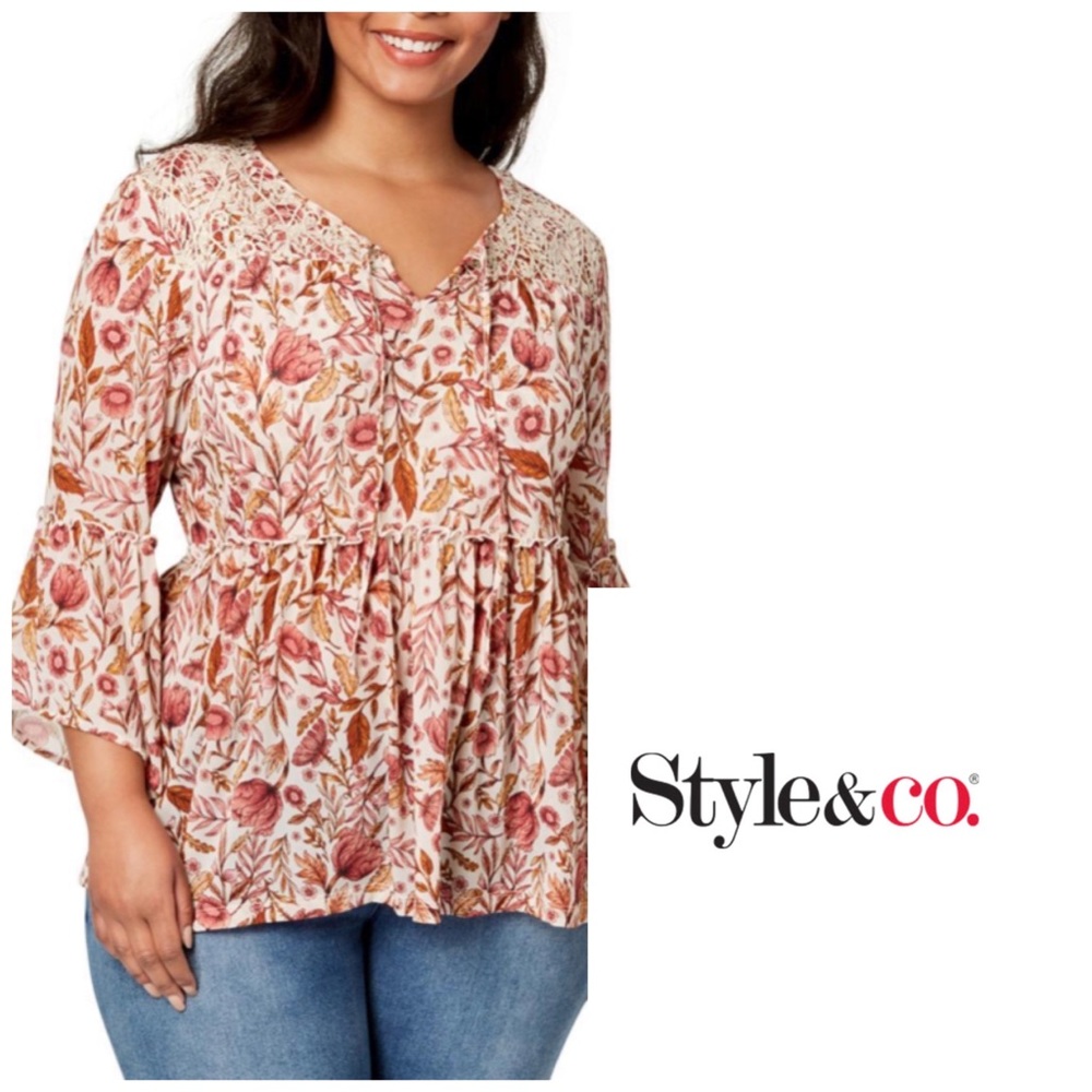 NWT Style & Co. Paisley Top